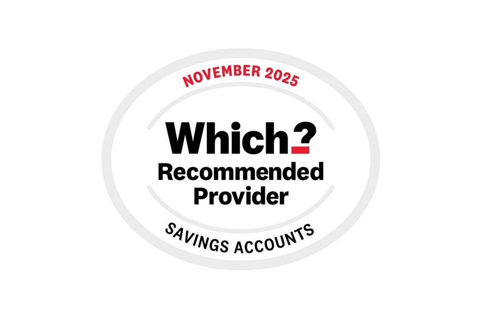 Logo for Which? recommended provider for savings accounts 2025 status 