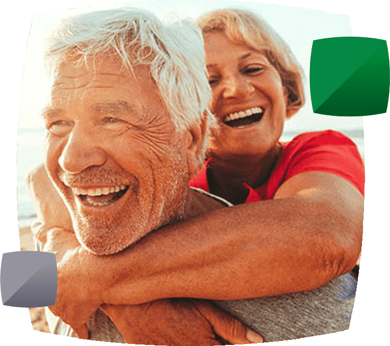 Couple smiling
