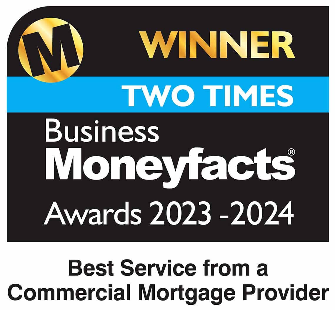 Winner two times business moneyfacts awards 2023-2024 best service from a commercial mortgage provider