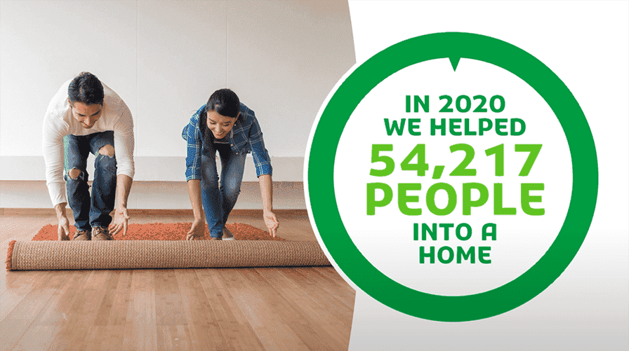 video thumbnail - In 2020 we helped 54,217 people into a home