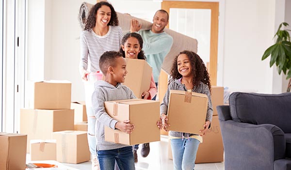 family moving house