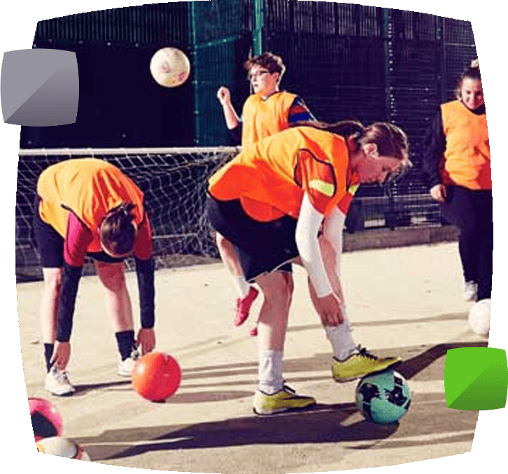 Football team training