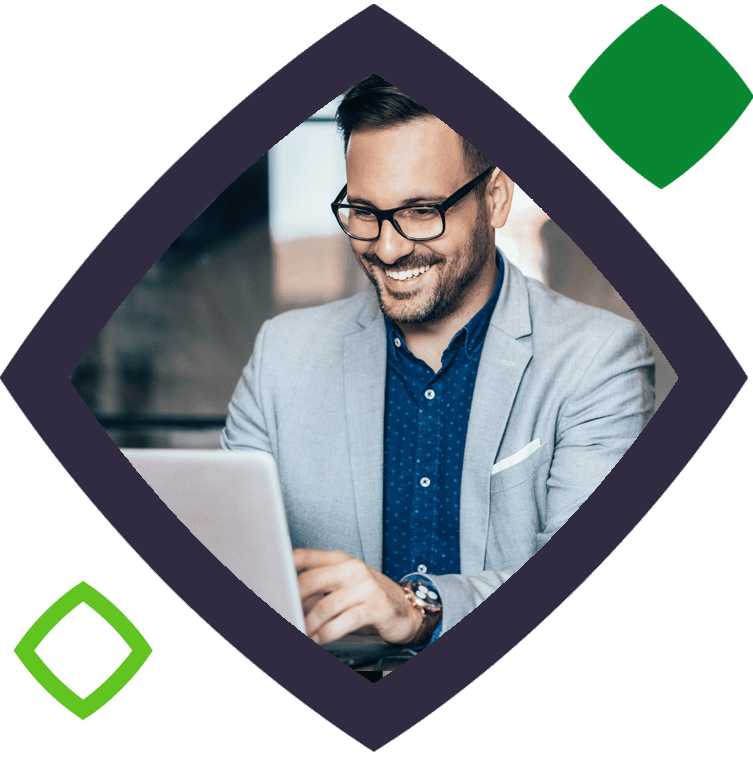 man on laptop in squircle
